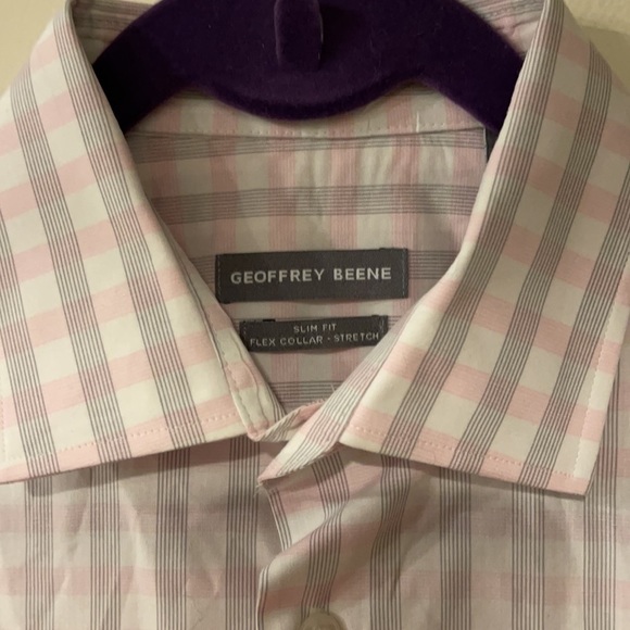 𝅺GEOFFREY Beene Slim Fit Flex Collar Stretch Shirt 15-15 1/2 - Picture 1 of 8